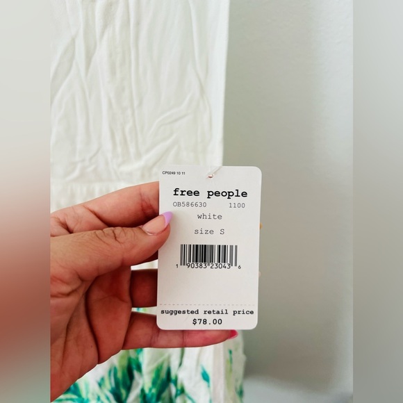 FREE PEOPLE Womens Tropical Oasis Jumper in White size S‎ - Picture 5 of 7